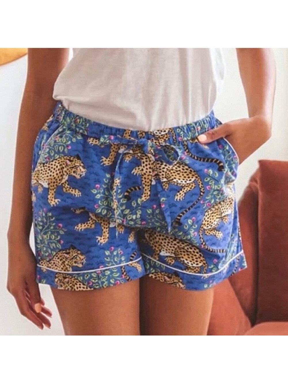 Printfresh Bagheera Pajama Shorts - Sapphire sz L